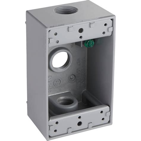 wide 1 gang metal box|one gang weatherproof outlet box.